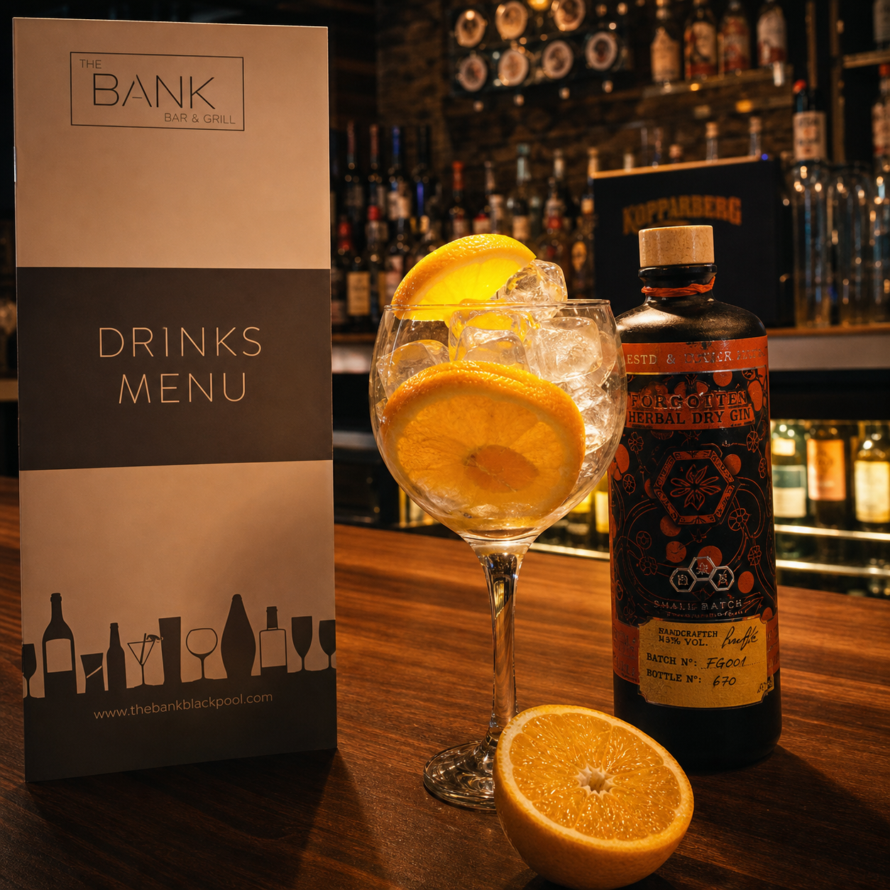 Enhanced drinks concept for The Bank Bar and Grill